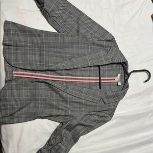 Charlotte Russe Gray Plaid Blazer